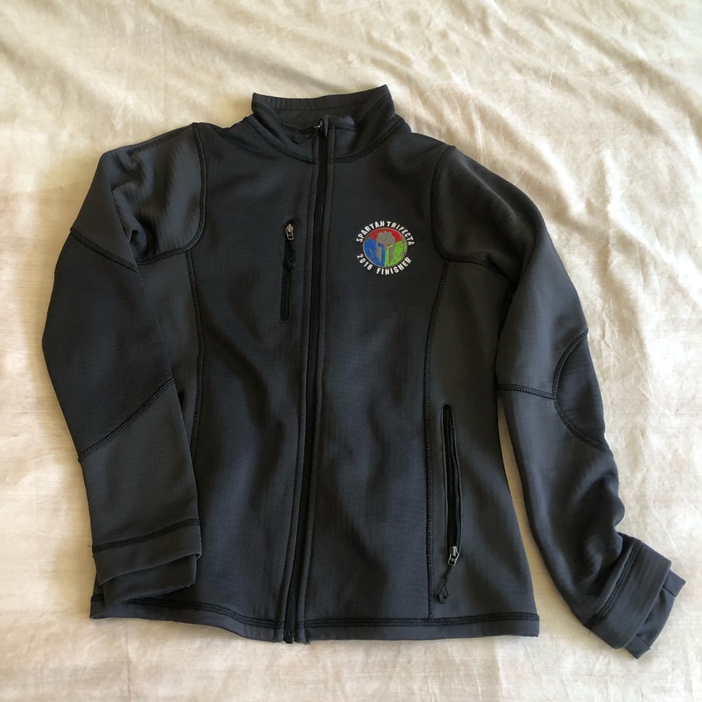 Spartan Race Trifecta 2016 Dark Gray Quilted Jacket